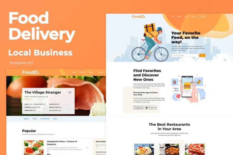 FoodDelivery – Local Business Elementor Template Kit