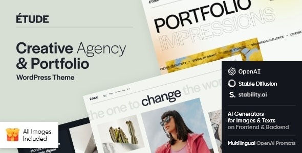 Etude V1.0 Creative Agency & Portfolio WordPress Theme GPL